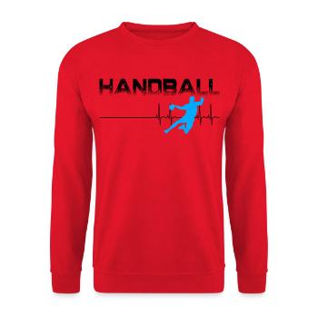 Handball - Unisex Sweatshirt - red - Front - Alina (178cm) & Michal (187cm)