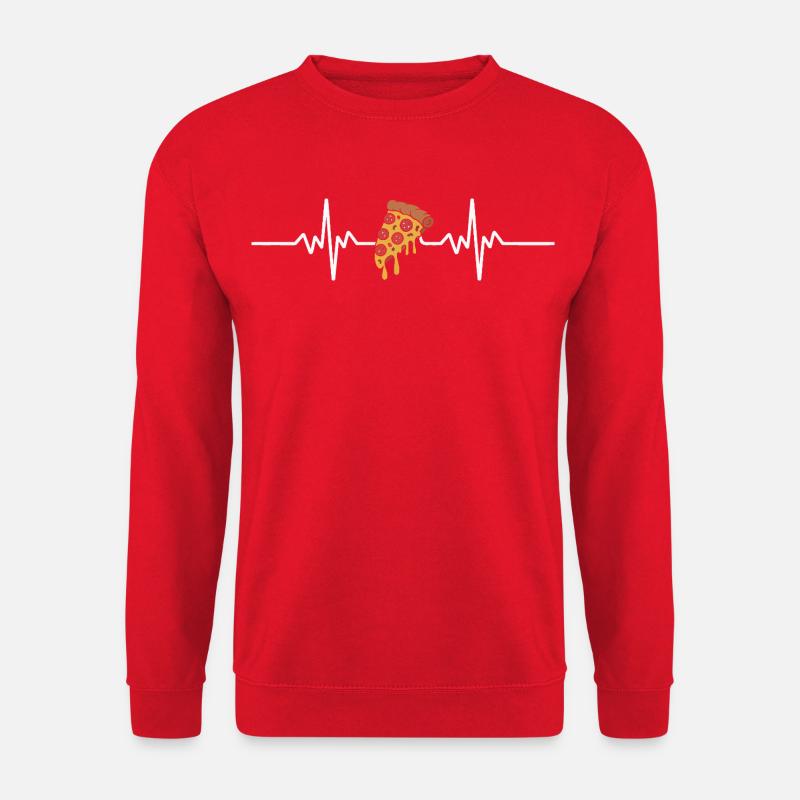 Pizza Herzschlag - Unisex Pullover - Rot