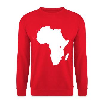 Africa - Unisex Sweatshirt - red - Front - Alina (178cm) & Michal (187cm)