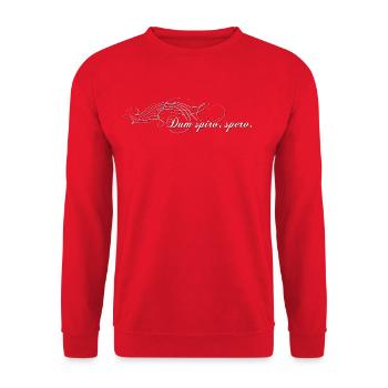 Dum spiro spero - Tant que je respire, j’espère - Sweat-shirt Unisexe - rouge - Devant - Alina (178cm) & Michal (187cm)