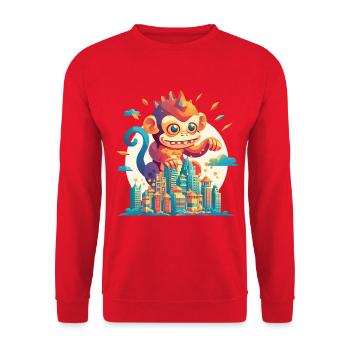 Giant Monkey - Unisex Pullover - Rot - Vorne - Alina (178cm) & Michal (187cm)