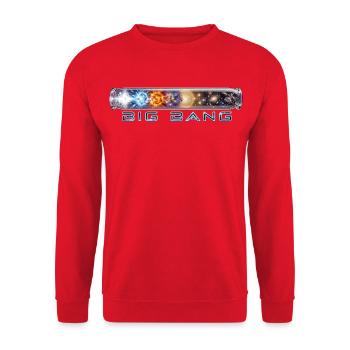 BIG BANG - URKNALL -  Das Universum im Reagenzglas - Unisex Pullover - Rot - Vorne - Alina (178cm) & Michal (187cm)