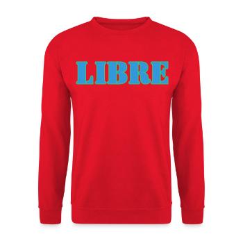 LIBRE - Sweat-shirt Unisexe - rouge - Devant - Alina (178cm) & Michal (187cm)