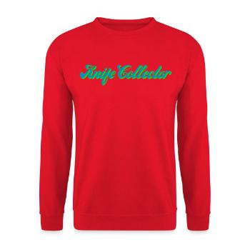 Knife Collector Gradient Script - Unisex Sweatshirt - red - Front - Alina (178cm) & Michal (187cm)