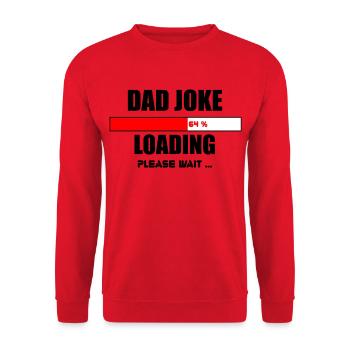 DAD Joke - Unisex Pullover - Rot - Vorne - Alina (178cm) & Michal (187cm)