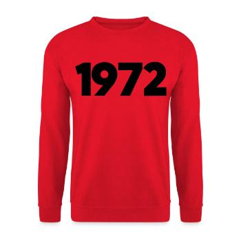 1972 Année de naissance - Sweat-shirt Unisexe - rouge - Devant - Alina (178cm) & Michal (187cm)