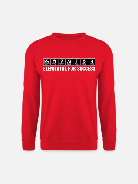 Motivation – Elemental for Success Periodensystem - Unisex Pullover - Rot
