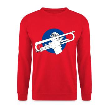 Trumpet Music Piccolo Trumpet Piccolo Trumpet - Unisex Sweatshirt - red - Front - Alina (178cm) & Michal (187cm)