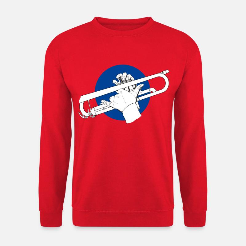 Trompete Musik Piccolotrompete Pikkolotrompete - Unisex Pullover - Rot