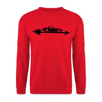 Das schwarze Auto - Unisex Pullover - Rot - Vorne - Alina (178cm) & Michal (187cm)