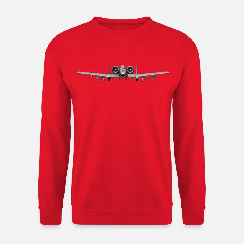 A-10 Kampfflugzeug - Unisex Pullover - Rot