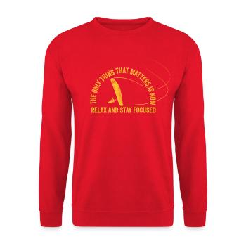 Détendez-vous et restez concentré - Sweat-shirt Unisexe - rouge - Devant - Alina (178cm) & Michal (187cm)