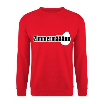 Köln - Zimmermann Du Ei - Unisex Pullover - Rot - Vorne - Alina (178cm) & Michal (187cm)
