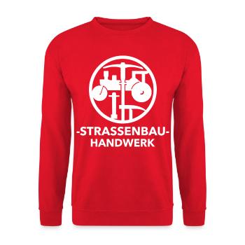 Straßenbau Handwerk Straßenbauer - Unisex Pullover - Rot - Vorne - Alina (178cm) & Michal (187cm)