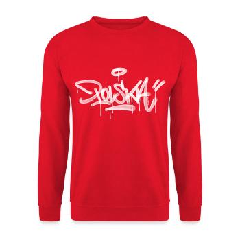 Polska Graffiti Tag - Unisex Pullover - Rot - Vorne - Alina (178cm) & Michal (187cm)