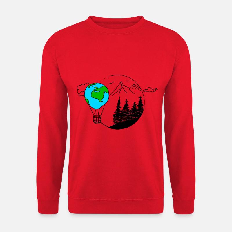 Globe Mountains - Unisex Sweatshirt - red