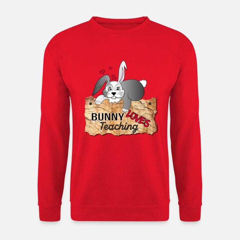 J’adore mon climat d’école de lapin - Sweat-shirt Unisexe - rouge