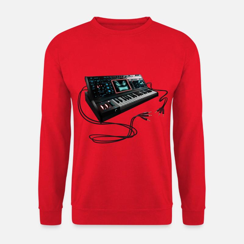 Synth Bot Coloured - Synthesizer - Unisex Pullover - Rot