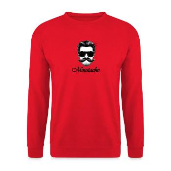 Moustache - Unisex Pullover - Rot - Vorne - Alina (178cm) & Michal (187cm)