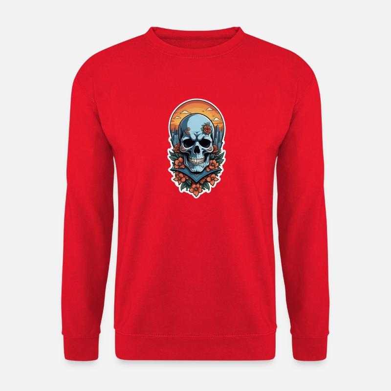 Bones and Botany skull - Unisex Sweatshirt - red