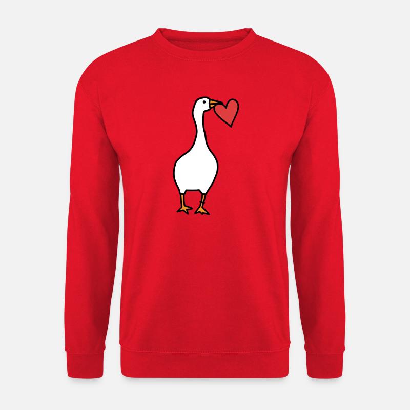 Ente Herz - Unisex Pullover - Rot