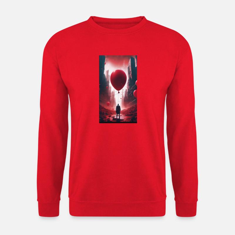 Apokalyptische Stadtruinen - Unisex Pullover - Rot