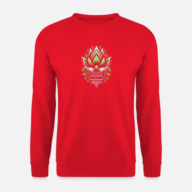 Emblem der Grünen Lotusflamme - Unisex Pullover - Rot