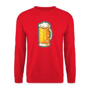 Icône en verre de bière - Sweat-shirt Unisexe - rouge - Devant - Alina (178cm) & Michal (187cm)