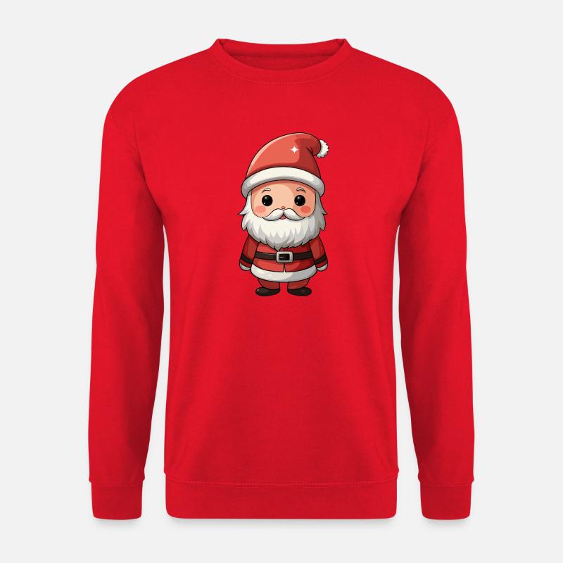 Chibi Santa Cheer Illustration - Unisex Sweatshirt - red