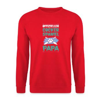 Cocker Spaniel chiens papa - Sweat-shirt Unisexe - rouge - Devant - Alina (178cm) & Michal (187cm)