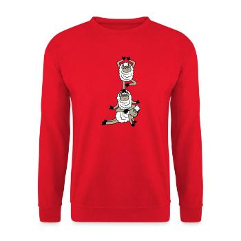 Tired_Sad_Sleepy_Sheep_Yoga_Meditating_5 - Unisex Sweatshirt - red - Front - Alina (178cm) & Michal (187cm)