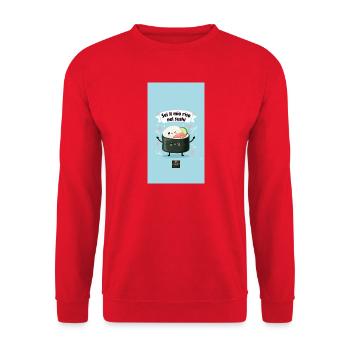 Tasty Threads Sushi - Unisex Pullover - Rot - Vorne - Alina (178cm) & Michal (187cm)