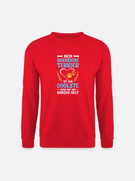 Yorkshire Terrier – Coolest Dog - Unisex Sweatshirt - red