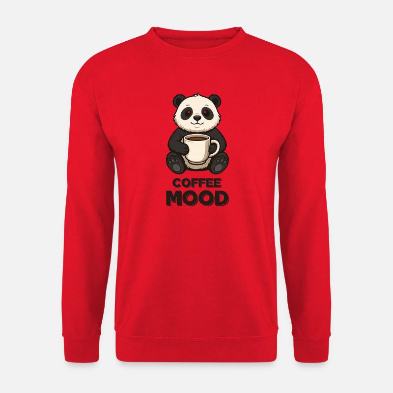 Kaffeepanda Mood - Unisex Pullover - Rot