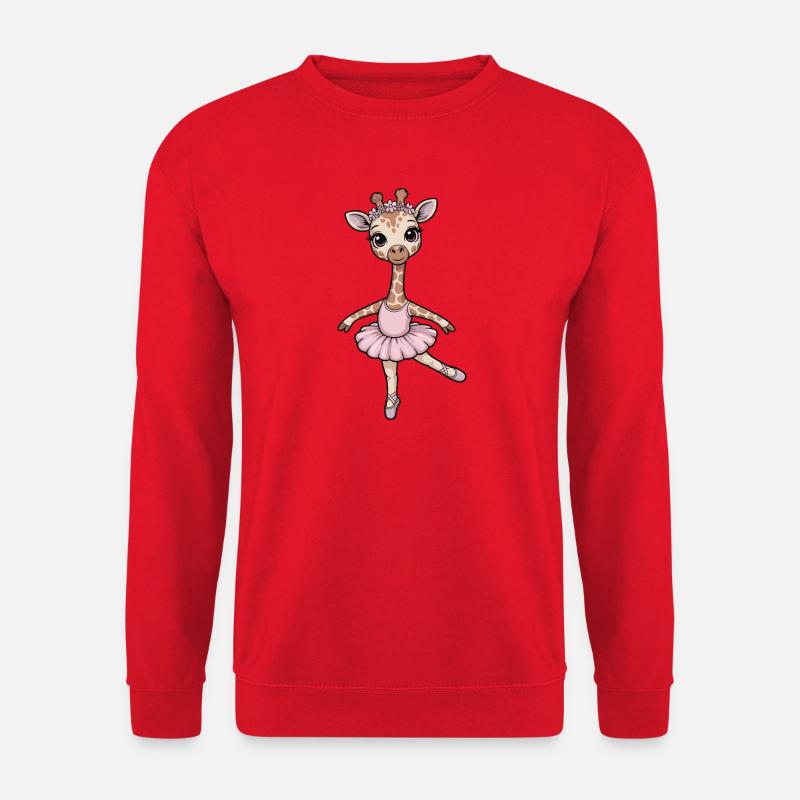 Giraffen Giraffe Ballet Ballerina - Unisex Pullover - Rot