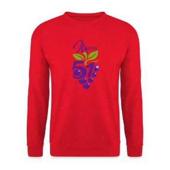 Marne 51 Vine and Grapes - Unisex Sweatshirt - red - Front - Alina (178cm) & Michal (187cm)