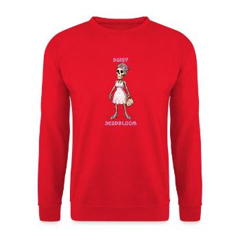 Daisy Deadbloom Skeleton Animation Series Co-Star - Unisex Sweatshirt - red - Front - Alina (178cm) & Michal (187cm)