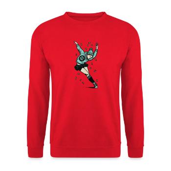 Danseuse #3 - Sweat-shirt Unisexe - rouge - Devant - Alina (178cm) & Michal (187cm)