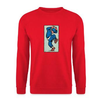 Male dancer #1 - Unisex Pullover - Rot - Vorne - Alina (178cm) & Michal (187cm)