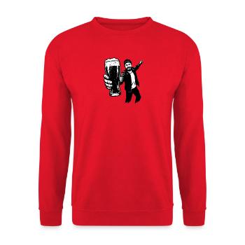 Bierman - Sweat-shirt Unisexe - rouge - Devant - Alina (178cm) & Michal (187cm)