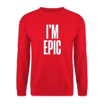Ich bin ein epischer Nasenbär. - Unisex Pullover - Rot - Vorne - Alina (178cm) & Michal (187cm)