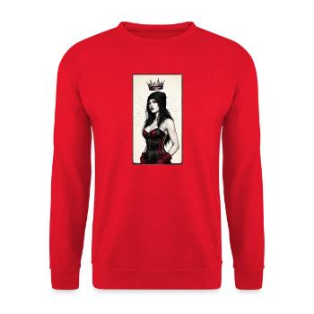 Reine gothique en corset - Sweat-shirt Unisexe - rouge - Devant - Alina (178cm) & Michal (187cm)