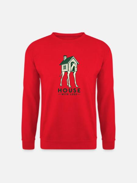 Windhund-Rettungshaus mit Beinen Hemd - Unisex Pullover - Rot