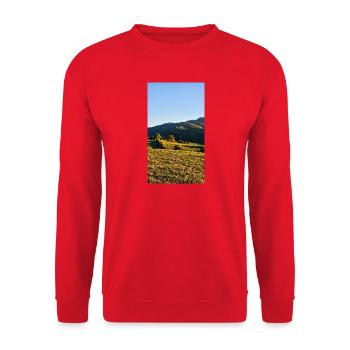 Golden Ridge Panorama - Unisex Pullover - Rot - Vorne - Alina (178cm) & Michal (187cm)