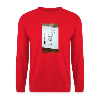 1000140978 - Unisex Pullover - Rot - Vorne - Alina (178cm) & Michal (187cm)