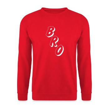 Bro Buddy, Petit ami/Petite amie - Sweat-shirt Unisexe - rouge - Devant - Alina (178cm) & Michal (187cm)