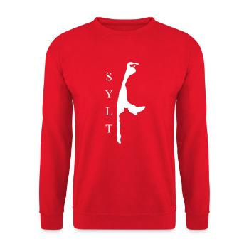Sylt - Unisex Pullover - Rot - Vorne - Alina (178cm) & Michal (187cm)