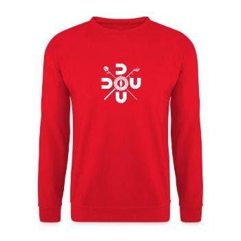Symboles du Doudou - Sweat-shirt Unisexe - rouge - Devant - Alina (178cm) & Michal (187cm)