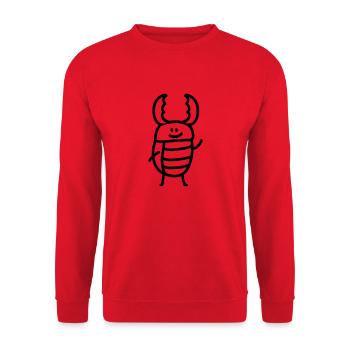 Stag Beetle - Line - Sweat-shirt Unisexe - rouge - Devant - Alina (178cm) & Michal (187cm)