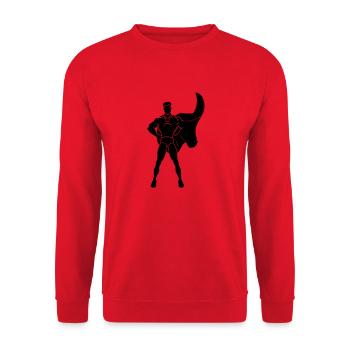 super hero - Sweat-shirt Unisexe - rouge - Devant - Alina (178cm) & Michal (187cm)